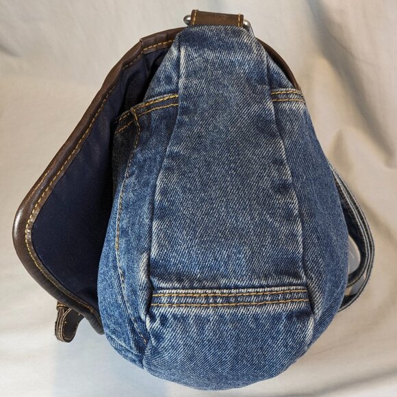 Beautiful boho denim bag with faux leather trim! Excellent used condition! - Picture 6 of 15